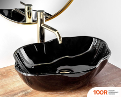 Умывальник Rea PEARL (ЧЕРНЫЙ ГЛЯНЦЕВЫЙ) (298388)