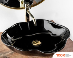 Умывальник Rea PEARL (ЧЕРНЫЙ ГЛЯНЦЕВЫЙ) (298388)