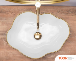 Умывальник Rea PEARL (БЕЛОЕ ЗОЛОТО) (298384)