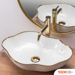 Умывальник Rea PEARL (БЕЛОЕ ЗОЛОТО) (298384)