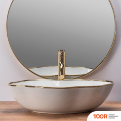 Умывальник Rea PEARL (БЕЛОЕ ЗОЛОТО) (298384)