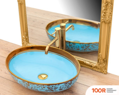 Умывальник Rea MARGOT (ЗОЛОТИСТЫЙ/СИНИЙ) (298343)