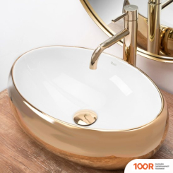 Умывальник Rea LINDA (БЕЛЫЙ/ЗОЛОТИСТЫЙ) (298323)