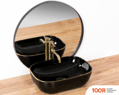 Умывальник Rea BELINDA (ЧЕРНЫЙ/ЗОЛОТОЙ) (298224)