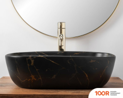 Умывальник Rea BELINDA (ЧЕРНЫЙ МРАМОР МАТОВЫЙ) (298223)