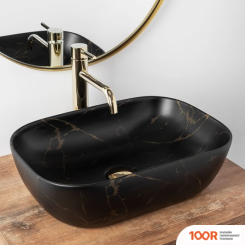 Умывальник Rea BELINDA (ЧЕРНЫЙ МРАМОР МАТОВЫЙ) (298223)