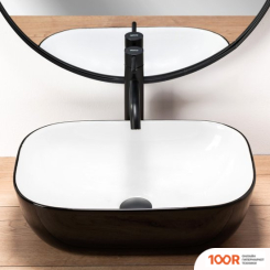 Умывальник Rea BELINDA (БЕЛЫЙ/ЧЕРНЫЙ) (298216)