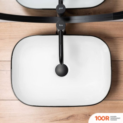 Умывальник Rea BELINDA (БЕЛЫЙ/ЧЕРНЫЙ) (298216)