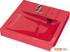 Умывальник MARRBAXX СТАЙЛ V50 (КРАСНЫЙ БЛЕСК Q17, С КРОНШТЕЙНОМ, БЕЗ СИФОНА) (297986)