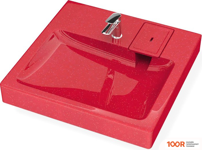 Умывальник MARRBAXX СТАЙЛ V50 (КРАСНЫЙ БЛЕСК Q17, С КРОНШТЕЙНОМ, БЕЗ СИФОНА) (297986)