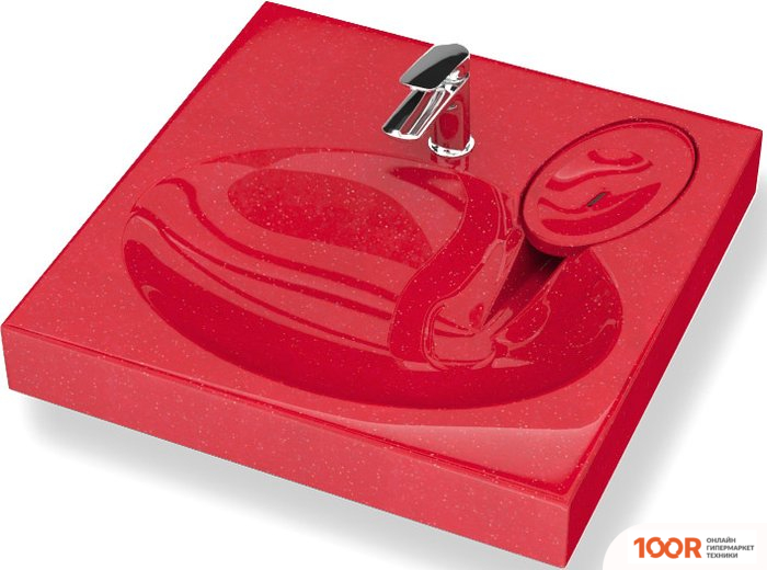 Умывальник MARRBAXX МЭЙСИ V5 (КРАСНЫЙ БЛЕСК Q17, С КРОНШТЕЙНОМ, БЕЗ СИФОНА) (297980)