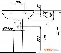 Умывальник Laufen PRO 8109530001041 (297914)