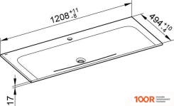 Умывальник Keuco PLAN 32980311201 (297880)