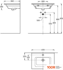 Умывальник Kerama Marazzi PIANO 65 PI.WB.65 (297857)