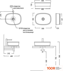 Умывальник Kerama Marazzi CIRCO 50 CI.WB.50 (297847)