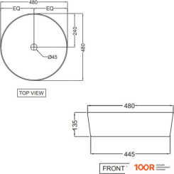 Умывальник Jaquar OPS-W FIT-15901N (297828)