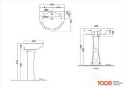 Умывальник Jaquar ECS-WHT-811 (297800)