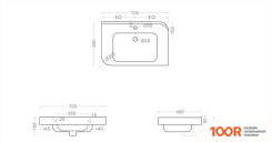 Умывальник Jaquar ALIVE ALS-WHT-85601 (297790)