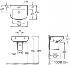 Умывальник Jacob Delafon ODEON UP E4737-00 (297715)