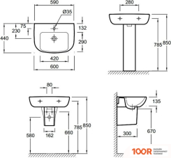 Умывальник Jacob Delafon ODEON UP E4700-00 (297711)
