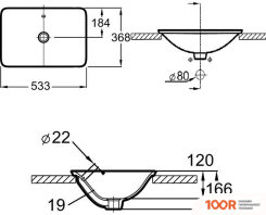 Умывальник Jacob Delafon CARILLON E96117-0 (297675)