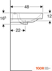 Умывальник Geberit SMYLE SQUARE 120 500.223.01.1 (297446)