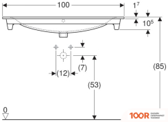 Умывальник Geberit RENOVA PLAN 122200000 (297443)
