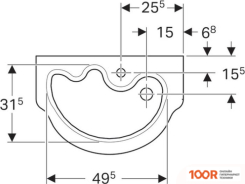 Умывальник Geberit BAMBINI 326060000 (297434)