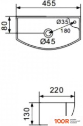 Умывальник Gappo GT707L (297427)