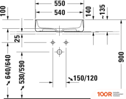 Умывальник Duravit ZENCHA 55 2373551379 (297362)