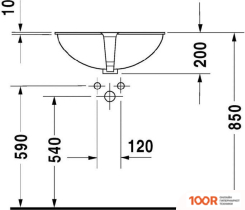 Умывальник Duravit VERO 0466510000 (297355)