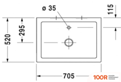 Умывальник Duravit PHILIPPE STARCK X 23037000001 (297351)