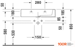 Умывальник Duravit PHILIPPE STARCK X 23037000001 (297351)