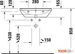 Умывальник Duravit D-NEO 2366550000 (297345)