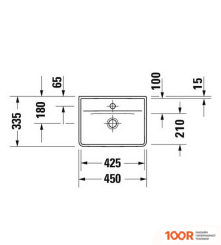Умывальник Duravit D-NEO 0738450041 (297344)