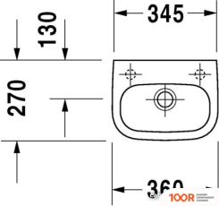 Умывальник Duravit D-CODE 07053600002 (297339)