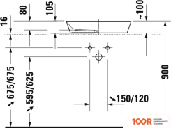 Умывальник Duravit CAPE COD 2347550000 (297338)