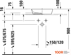 Умывальник Duravit CAPE COD 2340430000 (297337)