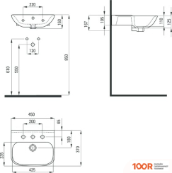 Умывальник Deante AVIS CDA 6U4W (297293)