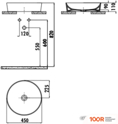 Умывальник Creavit ULTRA 45X45 UL145-00CB00E-0000 (297282)