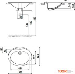 Умывальник Creavit TP 58X46 TP230-00CB00E-0000 (297279)