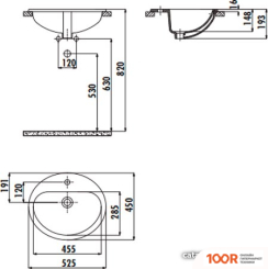 Умывальник Creavit TP 52X45 TP225-00CB00E-0000 (297278)
