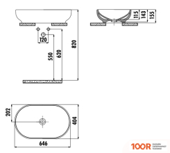 Умывальник Creavit MINA MN165-00CB00E-0000 (297259)