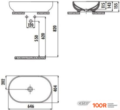 Умывальник Creavit MINA MN165 (297258)