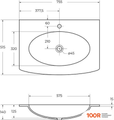 Умывальник Cezares COMFORT 82415 (297231)