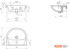 Умывальник Cersanit ЭРИКА 55 UM-ERI55/1 (297220)