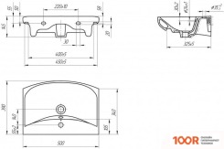 Умывальник Cersanit CARINA 50 (С ПЬЕДЕСТАЛОМ) (297174)