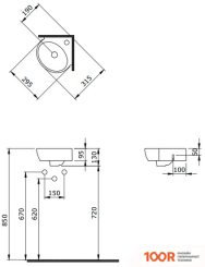 Умывальник Bocchi TAORMINA ARCH LAVABO (БЕЛЫЙ) 1392-001-0126 (297129)