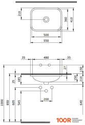 Умывальник Bocchi SCALA (БЕЛЫЙ) 1006-001-0125 (297119)