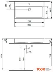 Умывальник Bocchi MILANO (БЕЛЫЙ) 1377-001-0126 (297087)
